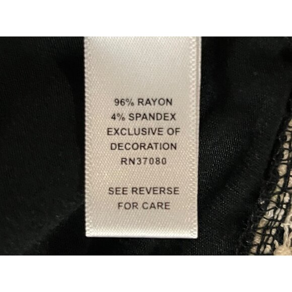 Cato T-Shirt Womens M Used Black Beige Lace - Picture 8 of 13